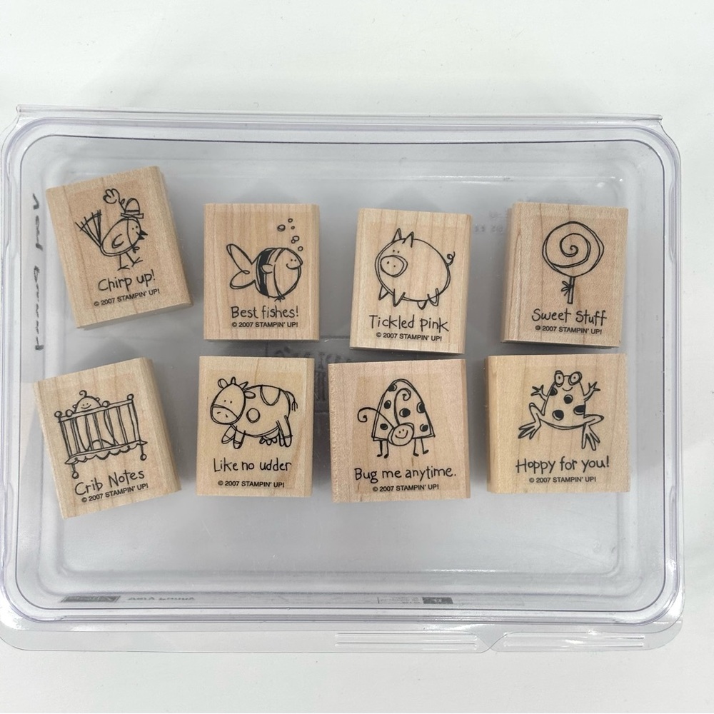 Stampin' Up! 'Very Punny' Set of Eight Rubber Stamps